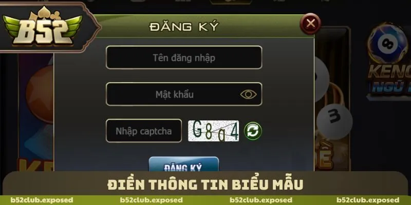Điền thông tin biểu mẫu
