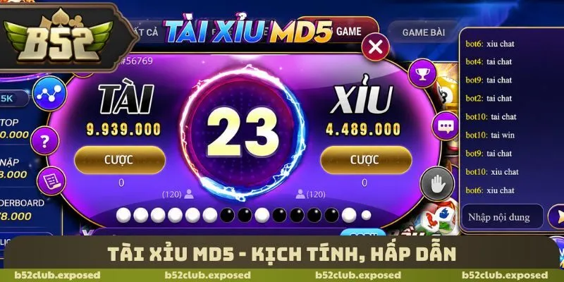 Tài xỉu MD5 - Kịch tính, hấp dẫn