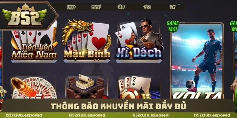 Thông báo khuyến mãi đầy đủ